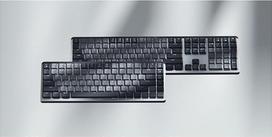 "Logitech MX" mechaninė belaidė mini klaviatūra su apšvietimu, spragsinčiais klavišais ir skandinavišku QWERTY išdėstymu - grafito spalvos