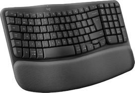 "Logitech Wave Keys" belaidė ergonominė klaviatūra - grafito spalvos, angliškas QWERTY išdėstymas