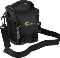 "Lowepro Adventura SH 115 III" fotoaparato krepšys per petį su reguliuojamu / nuimamu peties dirželiu, fotoaparato kuprinė beveidrodžiams fotoaparatams, suderinama su "Sony Alpha 6000" serija, juoda