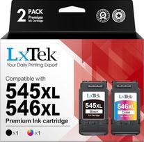 "LxTek" atkurtos PG-545 CL-546 XL rašalo kasetės, skirtos "Canon PIXMA MX495 MX490 iP2800 iP2850 iP2840 iP2855 MG2400 MG2450 MG2455 MG2500 MG2550 MG2900 MG2920 MG2950 MG2550S MG2555 MG2555S MG2950S MG2955 MG3050 MG3050 MG3051 MG3052 MG3053 (1 juoda, 1 spa