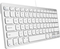 "Macally SLIMKEYCA" kompaktiška USB A klaviatūra "Mac" kompiuteriui JAV QWERTY klavišų išdėstymas