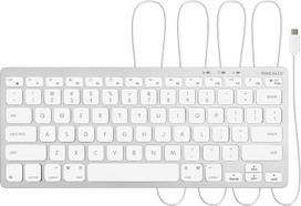"Macally UCSLIMKEYCA" Kompaktiška USB C klaviatūra "Macbook" kompiuteriui "Macbook US QWERTY" klavišų išdėstymas