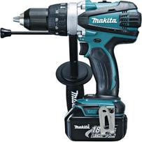 "Makita" 18 V akumuliatorinis gręžtuvas "Makpac" dėžutėje su 2 x 4Ah akumuliatoriais + įkrovikliu, DHP458RTJ 0 WW, 18 VV