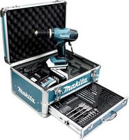 "Makita" HP457DWEX4 LI akumuliatorinis smūginis veržliaraktis 18V / 1,3Ah 13 mm skersmens (2 akumuliatoriai + priedų rinkinys HP457dwex4)