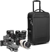 "Manfrotto Advanced Trolley M III" vežimėlis veidrodiniam fotoaparatui su objektyvais, rankinis bagažas, veidrodinis krepšys su trikojo laikikliu, fotografijos reikmenys