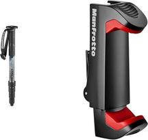 "Manfrotto Element MII" MMELMIIA5BK Lengvas kelioninis monopodas iš aliuminio, 5 segmentų, iki 16 kg apkrovos, skirtas kompaktiniams, veidrodiniams ir DSLR fotoaparatams bei išmaniųjų telefonų laikikliams, "Pro" versija