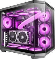 "Mars Gaming MC-3TCORE" individualus ATX žaidimų korpusas, nuimamas trigubas stiklo langas, dviguba kamera, atvirkštinė jungtis, suderinamas su vidurio bokšto korpusu, palaiko aušinimą skysčiu, juodas