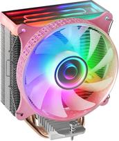 "Mars Gaming MCPU-VR" rausvas procesoriaus radiatorius, dvigubas "Infinity Mirror ARGB", 4 HCT šiluminiai vamzdeliai, 180 W TDP, itin tylus PWM 12 cm ventiliatorius