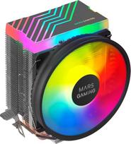 "Mars Gaming MCPU33", dvigubas FRGB procesoriaus radiatorius, 3 šiluminiai vamzdeliai HCT, TDP 140 W, itin tylus PWM 11 cm ventiliatorius