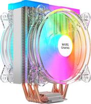 "Mars Gaming MCPU66" trigubas ARGB CPU radiatorius, 6 šiluminiai vamzdeliai HCT, TDP 220 W, 2 ventiliatoriai 12 cm, juodas