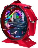 "Mars Gaming" MCORB microATX XL žaidimų kompiuterio korpusas, raudonos spalvos, apvalaus dizaino, grūdintas dvigubas stiklas
