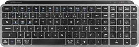 "Mars Gaming" MK-SILENKEYS belaidė kompaktiška pilno formato klaviatūra, žemo profilio, mažai triukšmo keliantis žirklinis jungiklis, "Copilot AI" mygtukas, "Bluetooth 5.1 Dual" + 2.4GPRO, 200 val., PC/Mac, portugališka, juoda