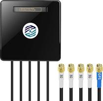 "Maswell" 5-in-1 GPS|5G antena Lauko 4X4 MIMO, iki 6dBi, visur kryžminė poliarizuota plačiajuostė 600-8000MHz, 4G+ LTE-A 5G UWB, WiFi 6E WiFi 7, GNSS GLONASS Beidou Gaileo, SMA kištukas