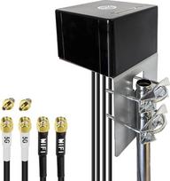 "Maswell" kombinuotoji antena, 2X2 MIMO 5G + 2X2 MIMO "WiFi 6" lauke, "Omni" 600-8000 MHz lauko antena, skirta "WiFi 6E/7", 5G 4G+ LTE-A, LMR195 ekvivalentas SMA kištukas RP-SMA