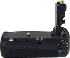 "Mcoplus BG-70D" profesionalus vertikalus akumuliatoriaus laikiklis "Canon EOS 70D 80D" skaitmeniniam veidrodiniam fotoaparatui - juodas