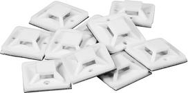 "McPower" Kabelio pagrindas, skirtas kabelių raiščiams, 20 x 20 mm, lipnus ir prisukamas, 10 vnt., saugus ir tvirtas, 1 metų garantija