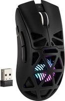 "MechLands Aula SC620" 2,4 GHz USB C BT belaidė pelė su 400 mAh akumuliatoriumi Reguliuojamas 12 000 DPI ir 1000 apklausų dažnis PAW3311 jutiklis RGB programuojami mygtukai "Win/Mac" (juoda)