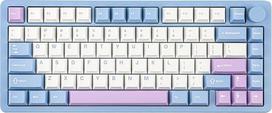 "MechLands Blade75" belaidė mechaninė aliuminio klaviatūra žaidimams, "Gasket Creamy" klaviatūra, BT5.0/2.4GHz/USB-C karštai keičiama pasirinktinė klaviatūra su mygtukais, RGB, NKRO "Win/Mac/Games/Office" (mėlyna)