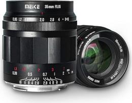 "Meike" 35 mm f0,95 didelės diafragmos, rankinio fokusavimo, pagrindinis fiksuotas objektyvas, APS-C, suderinamas su beveidrodžiais "Sony" E-mount fotoaparatais NEX 3 3N NEX 5R NEX 6 7 A6600 A6400 A5000 A5100 A6000 A6500
