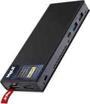 "MeLE PCG02 Pro Fanless Mini PC Stick -N100 8GB 128GB kompiuteris be ventiliatoriaus, dvigubas HDMI 4K, SSD palaikymas, "Wi-Fi 5", Gigabit LAN, USB PD 3.0 - idealiai tinka biurui, pramonei ir IT