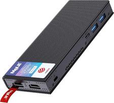 "MeLE PCG02 Pro Fanless Mini PC Stick Alder Lake N100 (iki 3,4 GHz) Micro PC 8GB 128B Mini kompiuteris su 2.4G/5G WiFi, Bluetooth, dvigubu HDMI 4K ekranu, VESA, skirtas biurui