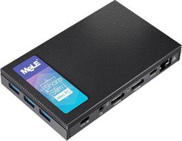 "MeLE Quieter 3C Fanless Mini PC N5105/N5100, mažas kompiuteris, LPDDR4, "Win11", HDMI 4K, "Wi-Fi 5", "Gigabit Ethernet", BT 5.1, USB 3.2*3, C tipo, SSD, VESA laikiklis (8G/256G)