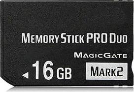 "Memory Stick Pro Duo" 16GB atminties kaupiklis "Flash Drive", skirtas fotoaparatui SLR PSP