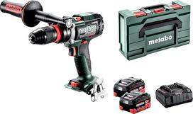 "Metabo BS 18 LTX-3 BL Q I Metal" akumuliatorinis gręžtuvas - 18 V, 3 greičių, 130 Nm sukimo momentas - greito keitimo gręžimo griebtuvas, kompaktiškas, idealiai tinka metalui, medienai, plienui - yra 2 akumuliatoriai po 5,5 Ah, įkroviklis ir "MetaBOX" dė