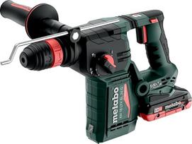 "metabo metaBOX KH 18 LTX BL 24 Q" akumuliatorinis kombinuotas 18 V, 2,2 J smūgio energija, 4750 aps./min. smūgio dažnis, bešepetėlinis variklis, SDS-plus, gręžimas be dulkių, vibracijos slopinimas - su 2 akumuliatoriais 4,0 Ah