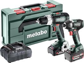 "Metabo" 2.8.6-18 V akumuliatorių rinkinys - smūginis gręžtuvas SB 18 L ir smūginis veržliaraktis SSD 18 LT 200 BL - 2 akumuliatoriai (2,0 ir 4,0 Ah), įkroviklis ir praktiška laikymo ir transportavimo dėžė "MetaBOX