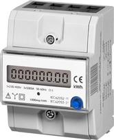 "Miratic" 3 fazių elektros skaitiklis su papildomu ekranu - trijų srovių skaitiklis - impulsinis išėjimas 80 A - atstatymo mygtukas - DIN TH-35 mm