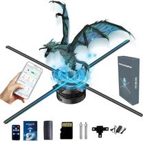"Missyou" 3D hologramų projektorius 85 cm - LED ekranas su 1024 ryškiais šviesos diodais, "WiFi" ir "Bluetooth" funkcijomis, programėle, išplečiamas į vaizdo sieną, idealiai tinka parodoms, renginiams, apima 3D Kalėdų eglutės vaizdo įrašus