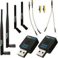 "NESDR Nano 2+ Dual Band ADS-B" paketas, skirtas "Stratux", "Avare", "Foreflight", "FlightAware" ir kitoms ADS-B programoms. 2 kalibruoti SDR su TCXO, 2 978 MHz (UAT) ir 1090 MHz (ADSB) antenų rinkiniai ir dar daugiau