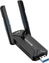 "NEWFAST" galingas "WiFi Stick", 7 pakuočių BE6500 U373 trijų dažnių 2,4G/5G/6G "WiFi Stick", skirtas kompiuteriui, "Wi-Fi" adapteris su dviem didelio stiprumo antenomis, USB 3.0 WPA3 "WiFi Dongle", suderinamas su