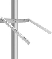 "Newpowa" universalus saulės kolektorių sieninis laikiklis "Heavy Duty" dvigubos rankos sieninis laikiklis, skirtas 70-120 W vienam moduliui, kurio pasvirimo kampas 0-90°