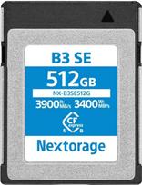 "Nextorage CFexpress 4.0 Type B Card" 512GB, japoniška atminties kortelė, duomenų saugykla CF Express Type B, "Sony/Nikon/Canon/Panasonic/Fujifilm", B3SE NX-B3SE512G