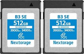 "Nextorage CFexpress 4.0 Type B Card" 512GB, japoniška atminties kortelė, duomenų saugykla CF Express Type B, fotoaparatų priedai "Sony/Nikon/Canon/Panasonic/Fujifilm", B3SE NX-B3SE512G (2 vnt.)