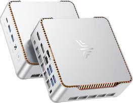 "NiPoGi Hyper H2" mini kompiuteris, 14 kartos "I ntel Core i5-14450HX" (10C/16T, iki 4,80 GHz), 32GB DDR4, 1024GB M.2 NVMe SSD, mini stalinis kompiuteris W-11 Pro, trigubas 4K ekranas, "WiFi 6", HDMI, DP, C tipo