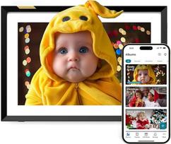 "Nixplay" skaitmeninis 10,1 colio nuotraukų rėmelis su jutikliniu ekranu ir "WiFi" (W10P) - klasikinis (matinis) - Akimirksniu bendrinkite nuotraukas ir vaizdo įrašus el. paštu arba per programėlę - įkelkite turinį iš anksto