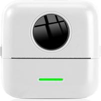 "NK Mini" nešiojamasis terminis spausdintuvas belaidis, daugiafunkcinės spausdinimo parinktys, yra popieriaus ritinys ir USB kabelis, suderinamas su "iOS" ir "Android", spalva: balta