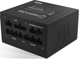 "NOX Xtreme Products Hummer GDM 1200W Gold" - modulinis ATX 3.1 maitinimo šaltinis "80 Plus Gold", tylus 120 mm ventiliatorius, PCIe 5.1, 90 % efektyvumas, ypač ilgas plokščias kabelis