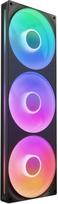 "NZXT F420 RGB Core" - 420 mm vieno rėmo ventiliatoriaus blokas su 3 x 140 mm RGB ventiliatoriais - greičio ir apšvietimo valdymas - aukštas statinis slėgis ir oro srautas - "Fluid Dynamic" guoliai - juoda