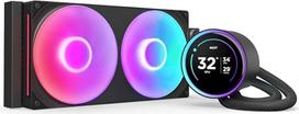 "NZXT Kraken" serija - AIO procesoriaus aušintuvas su skysčiu - pritaikomas LCD ekranas - didelio našumo ventiliatorius - suderinamas su "Intel" ir AMD lizdais - "Elite 280 RGB" - juodas