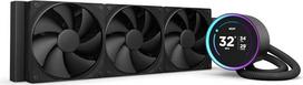 "NZXT Kraken" serija - AIO procesoriaus aušintuvas su skysčiu - pritaikomas LCD ekranas - didelio našumo ventiliatorius - suderinamas su "Intel" ir AMD lizdais - "Elite 360" - juodas