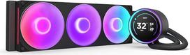 "NZXT Kraken" serija - AIO procesoriaus aušintuvas su skysčiu - pritaikomas LCD ekranas - didelio našumo ventiliatorius - suderinamas su "Intel" ir AMD lizdais - "Elite 360 RGB" - juodas