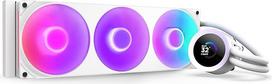 "NZXT Kraken Plus 360 RGB" - AIO procesoriaus aušintuvas su skysčiu - pritaikomas LCD ekranas - didelio našumo ventiliatorius - suderinamas su "Intel" ir AMD lizdais - baltos spalvos