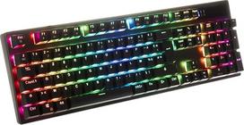 "Onlan CA-240" - pažangi žaidimų klaviatūra - 105 klavišai - mechaninis raudonos spalvos jungiklis - "Anti-Ghosting Complete N-Key Rollover" - RGB apšvietimas - pintas USB kabelis