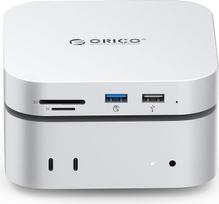 "ORICO MiniMate Extreme" nešiojamasis 4 TB SSD diskas "Mac mini M4 2024" su prijungimo stotele, iki 460MB/s, USB A 3.0, USB-C, SD/TF 3.0, 3,5 mm garsas, laidas x 2 - M4SE