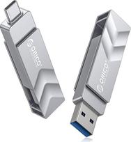 "ORICO" USB 3.2 SSD atmintinė 128GB, išmaniųjų telefonų atmintis, skaitymo greitis 400MB/s, rašymo greitis 300MB/s, tvirtas korpusas, C ir A tipo prievadai, sukamas dizainas, skirta "iPhone 17", "Android" ir kompiuteriams