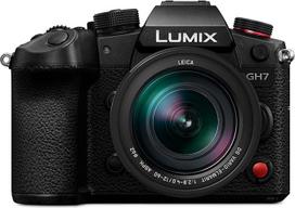 "Panasonic Lumix DC-GH7LE" 25,2 MP "Open Gate", C4K/4K 4:2:2 60/50p vaizdo įrašas, fazinis hibridinis AF, aktyvus, LUT, 32 bitų "Float Audio", OLED vaizdo ieškiklis, sukamas monitorius, su "Leica DG H-ES12060" objektyvu